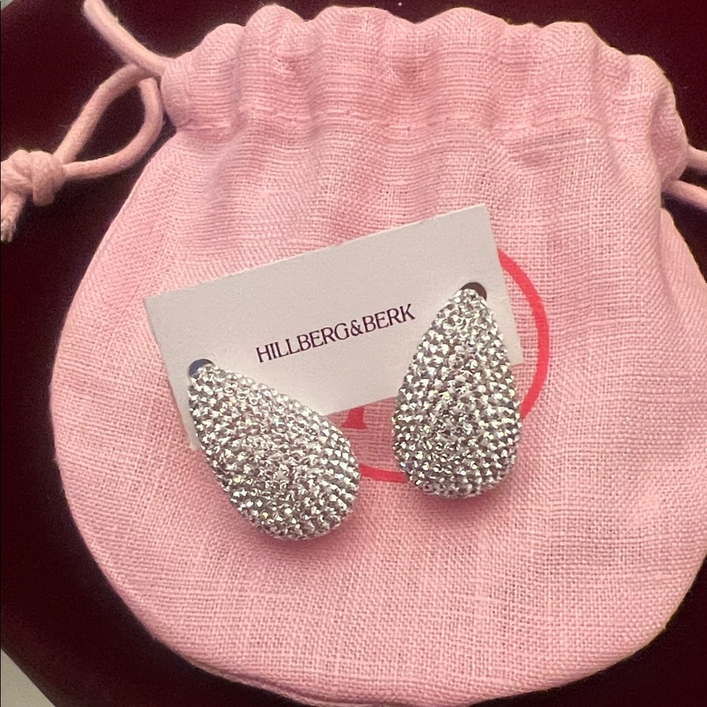NWT Hillberg & Berk Silver Teardrop Earrings